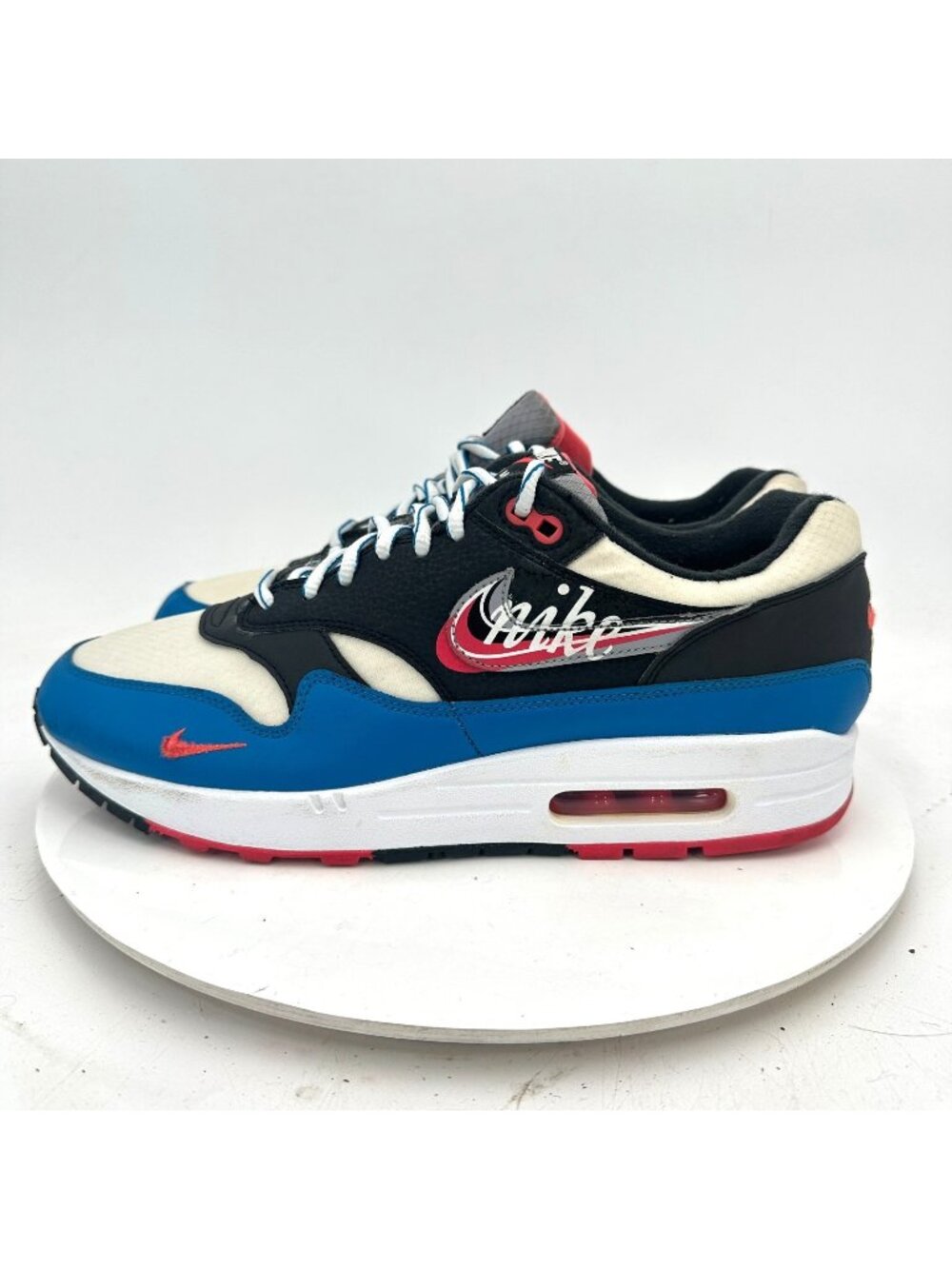 Nike Air Max 1 Time Capsule Men Size 10.5 CT1623001 Black White Blue Shoes
